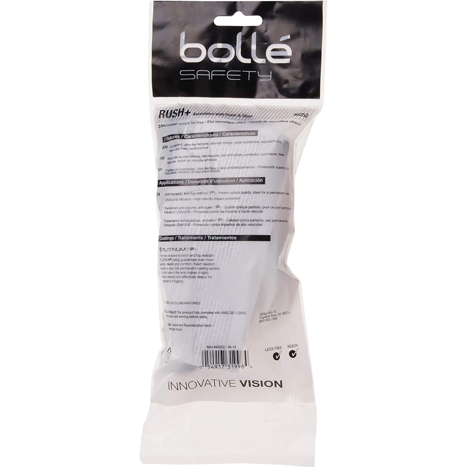 Gafas de seguridad Bollé R3SJ con espuma y correa