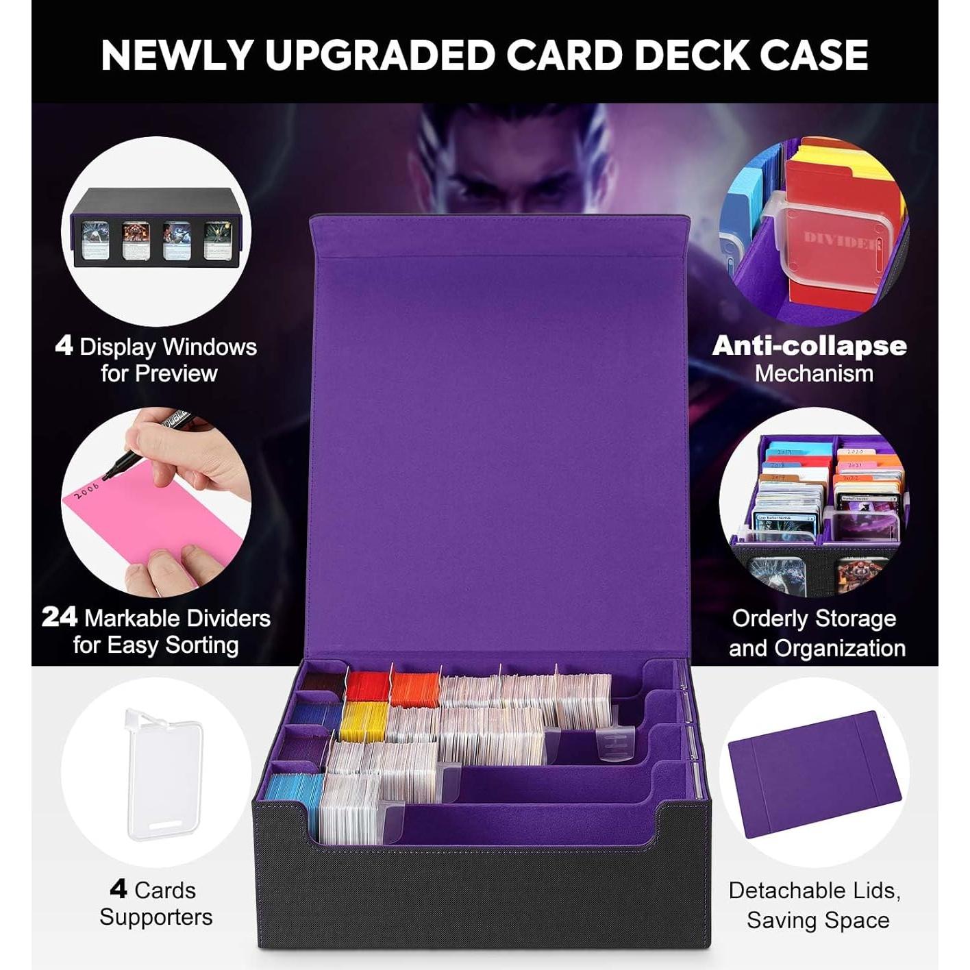 Caja de Almacenamiento de Cartas MoKo 3000+ 4 Ventanas Negra