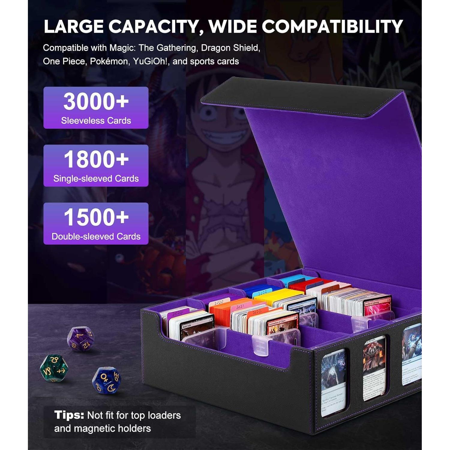 Caja de Almacenamiento de Cartas MoKo 3000+ 4 Ventanas Negra