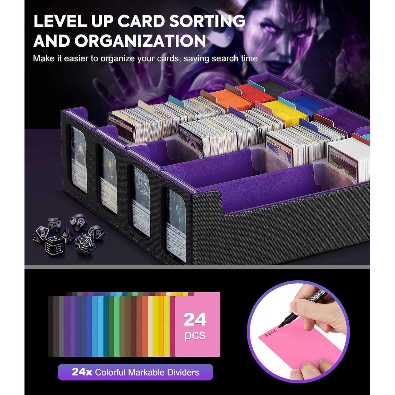 Caja de Almacenamiento de Cartas MoKo 3000+ 4 Ventanas Negra