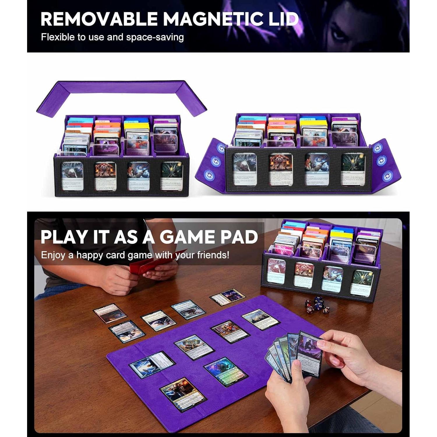 Caja de Almacenamiento de Cartas MoKo 3000+ 4 Ventanas Negra