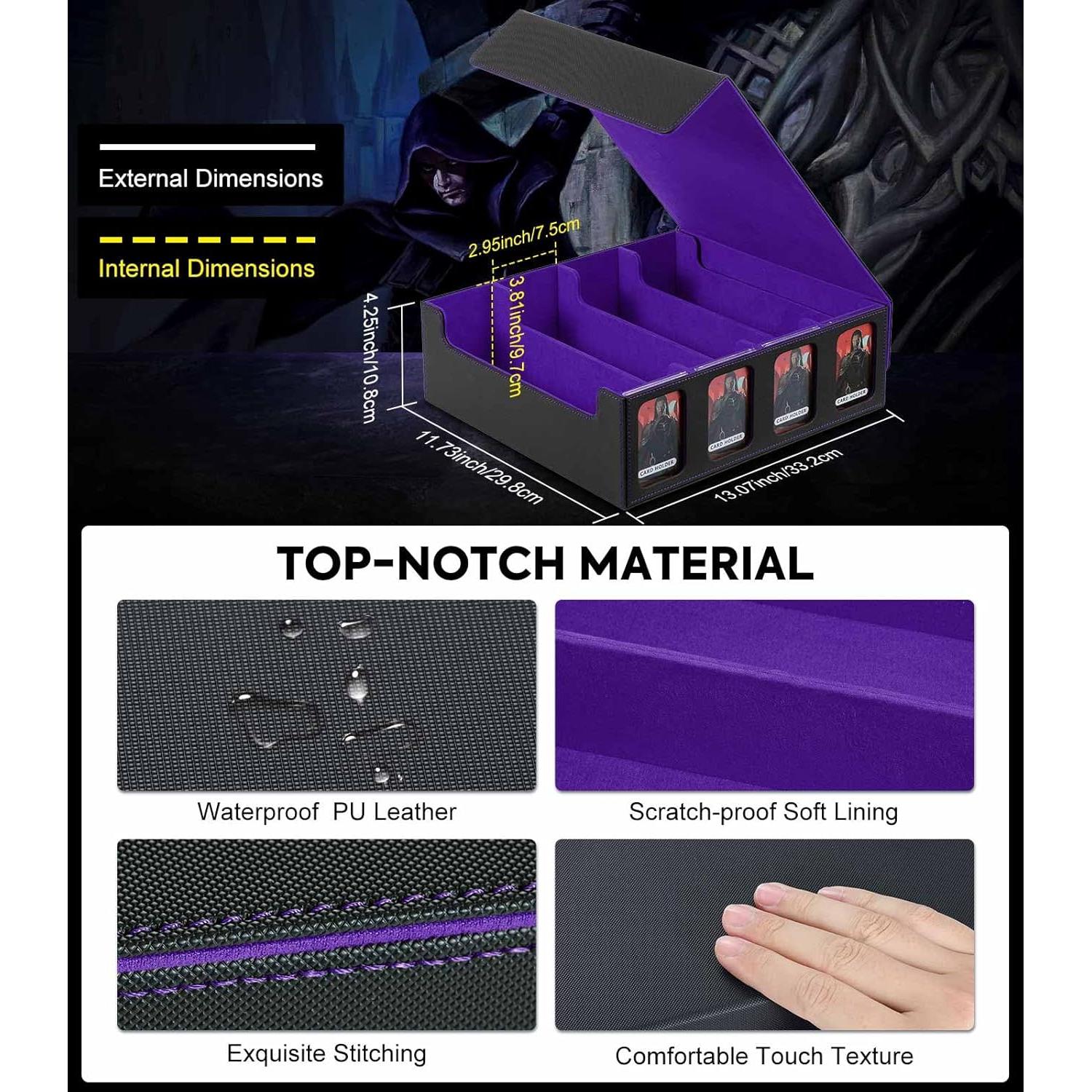 Caja de Almacenamiento de Cartas MoKo 3000+ 4 Ventanas Negra