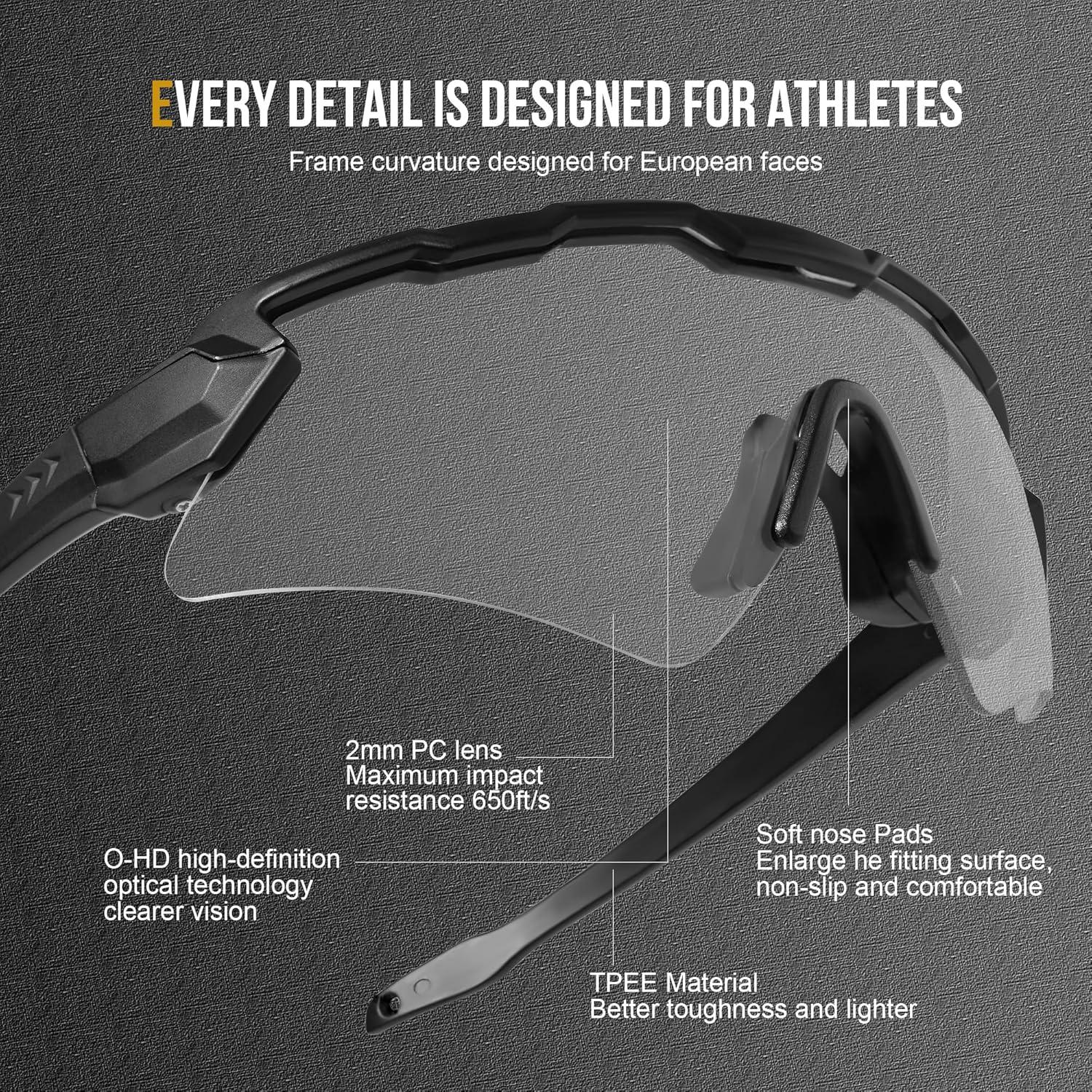 Gafas de Tiro de Seguridad Tácticas Antivaho con 3 Lentes