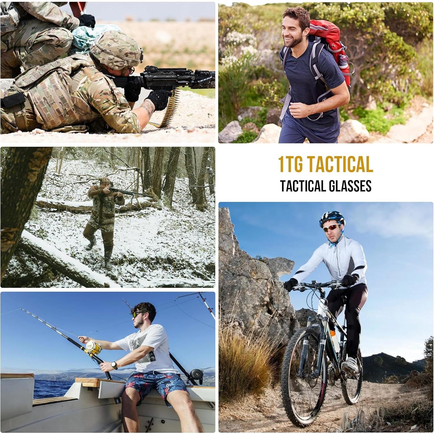 Gafas de Tiro de Seguridad Tácticas Antivaho con 3 Lentes