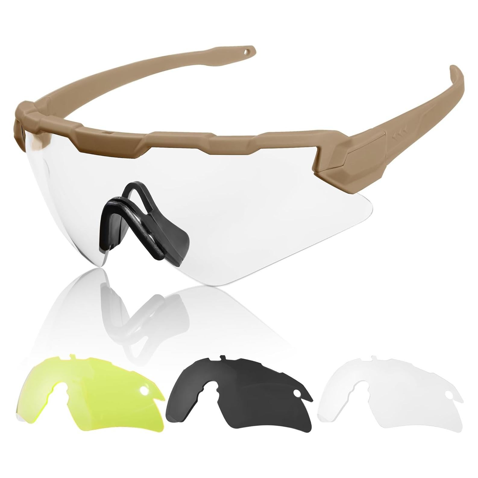 Gafas Tácticas Antivaho - 3 Lentes Intercambiables