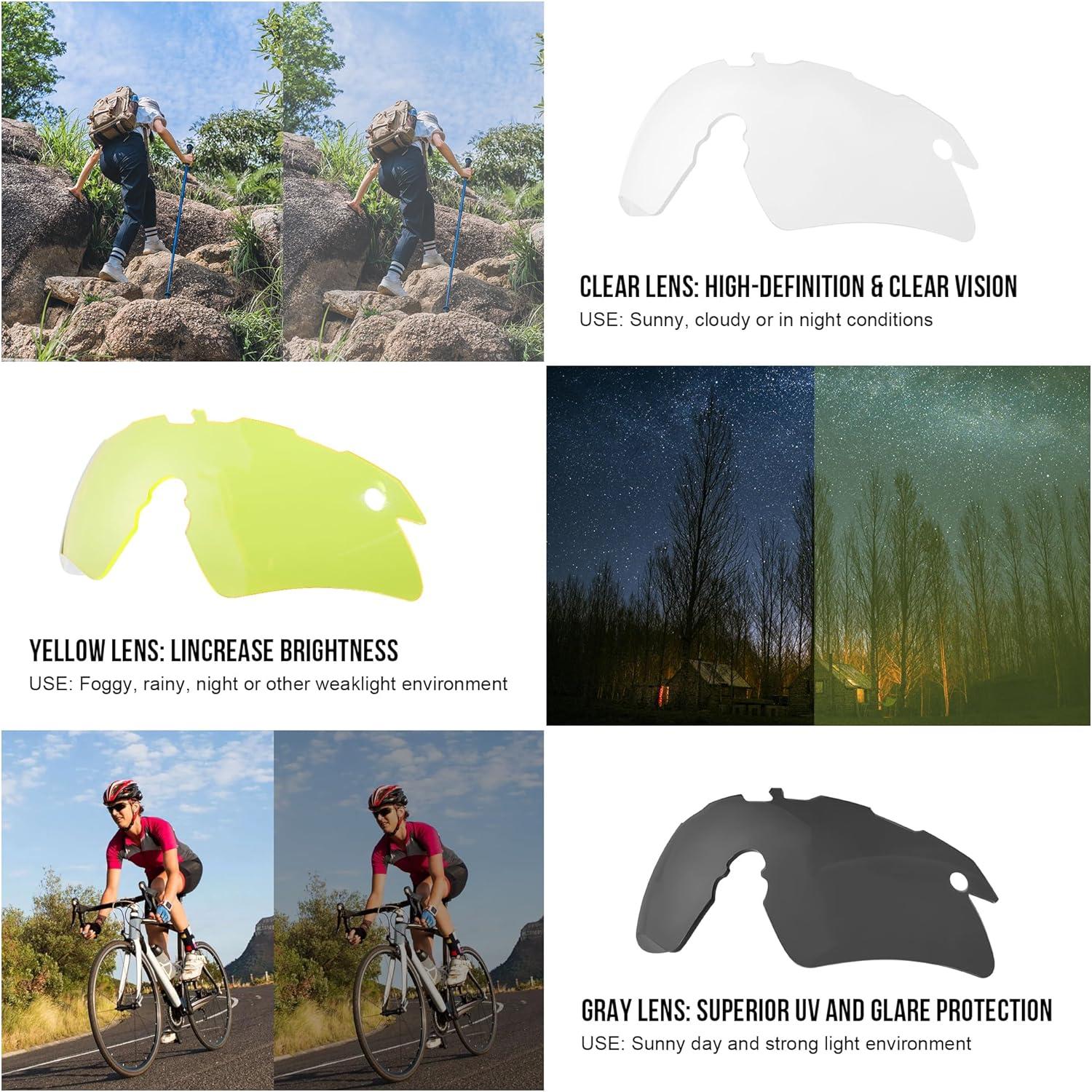 Gafas Tácticas Antivaho - 3 Lentes Intercambiables