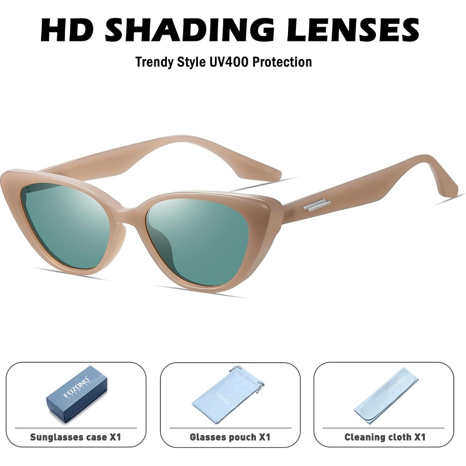 Gafas de sol Fozono ojo de gato UV400 estilo retro chic
