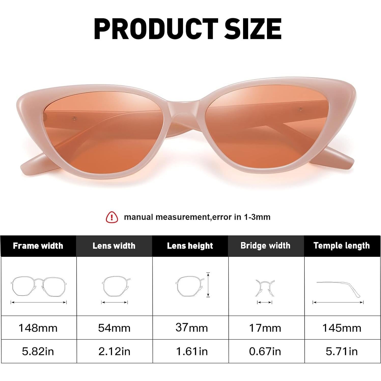 Gafas de sol Fozono ojo de gato UV400 estilo 90s rosa