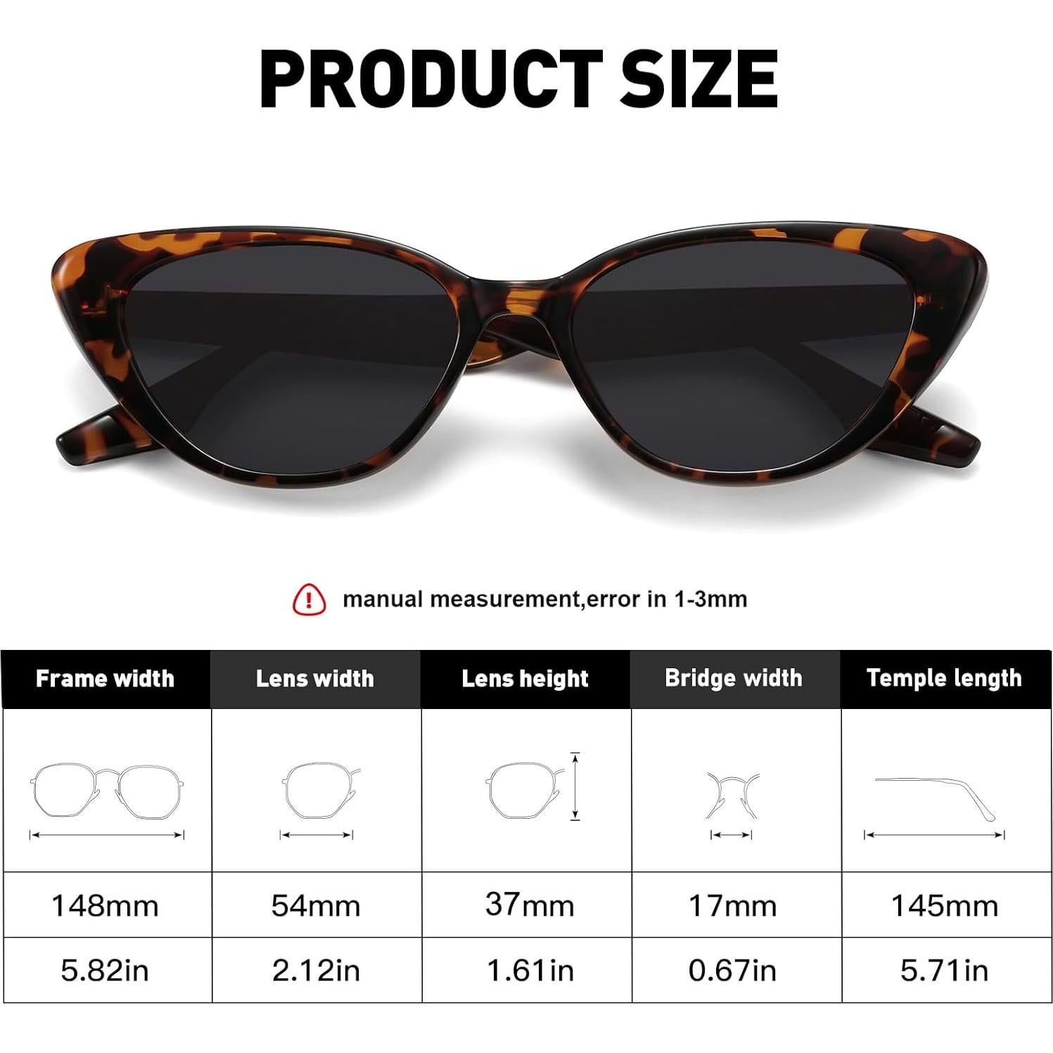 Gafas de sol ojo de gato Fozono UV400 estilo retro 90s