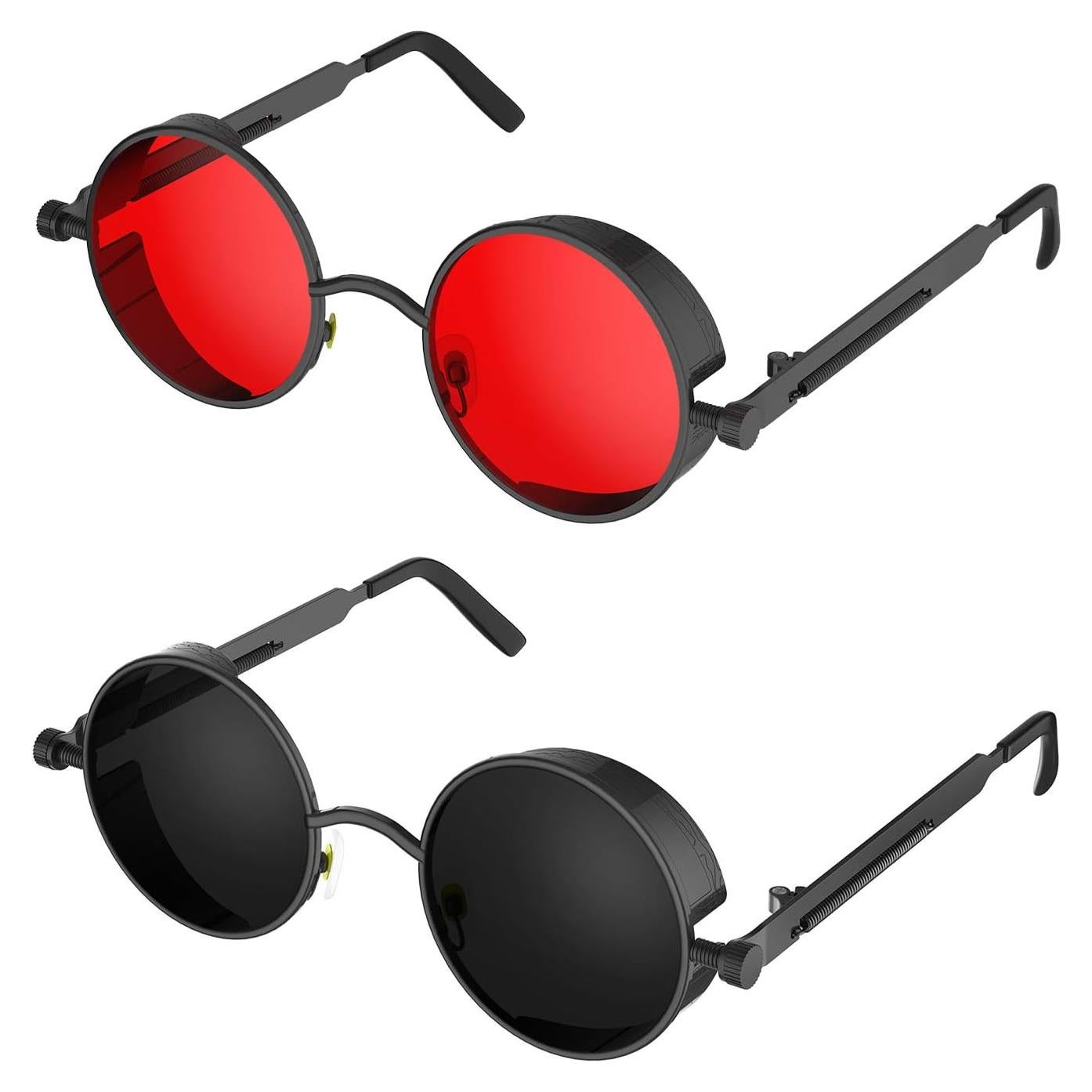 Gafas de sol redondas steampunk ProudDemon UV400 unisex