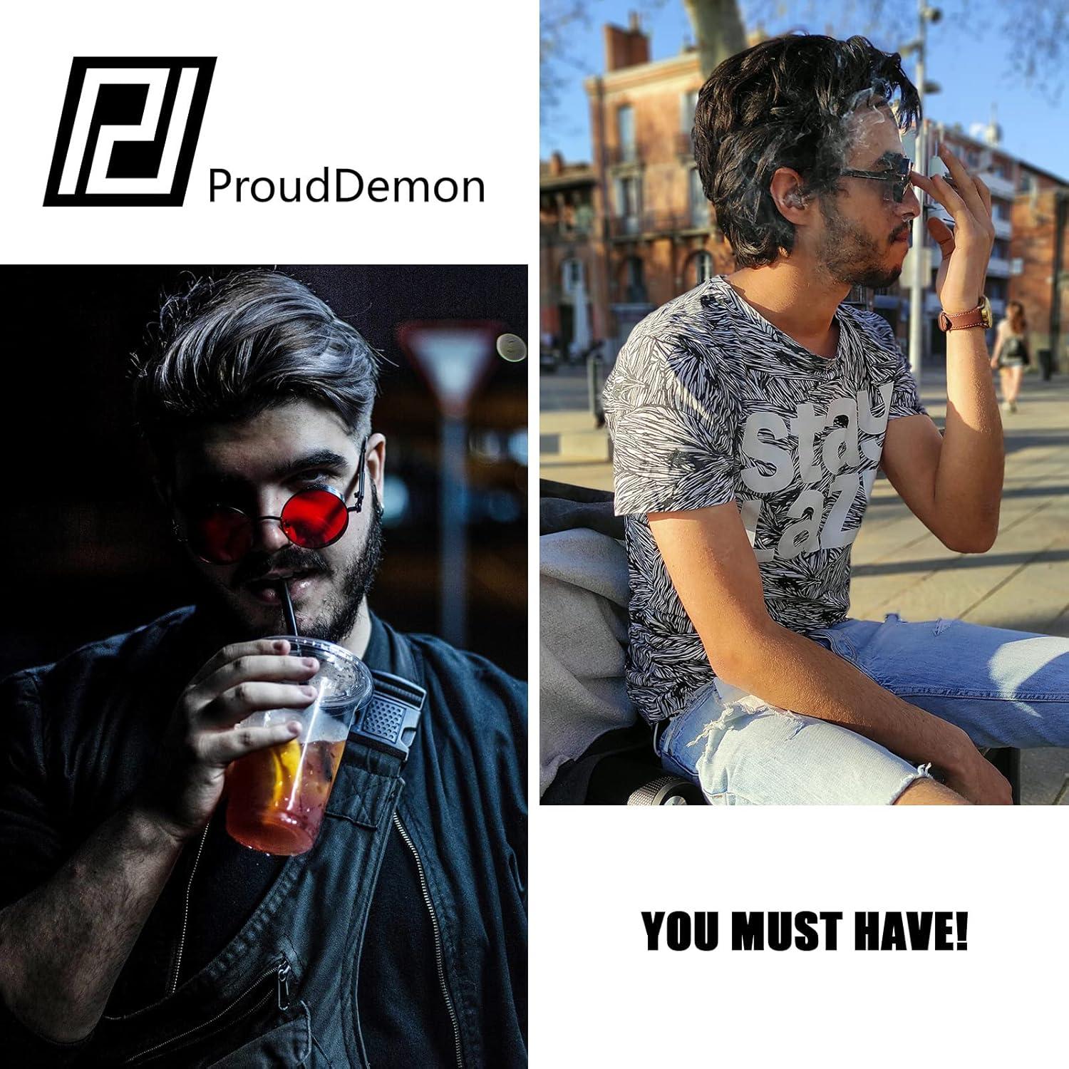 Gafas de sol redondas steampunk ProudDemon UV400 unisex