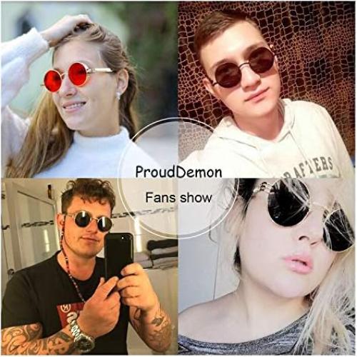 Gafas de Sol Steampunk Retro ProudDemon con Lente Redonda