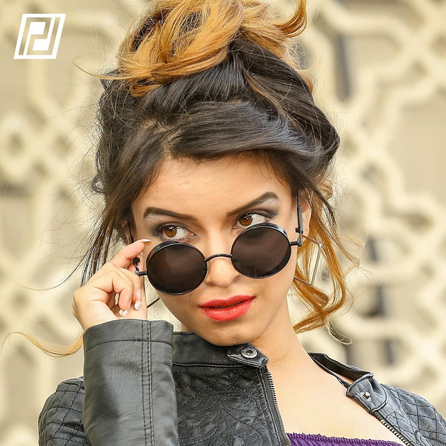 Gafas de sol steampunk ProudDemon redondas UV400