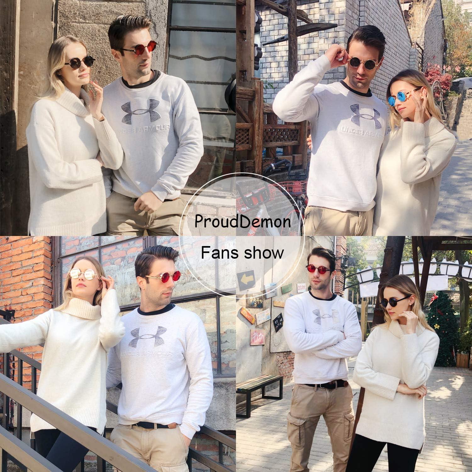 Gafas de sol steampunk ProudDemon redondas UV400