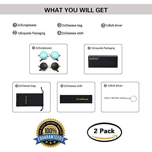 Gafas de Sol Steampunk Retro Unisex con Lentes Redondos