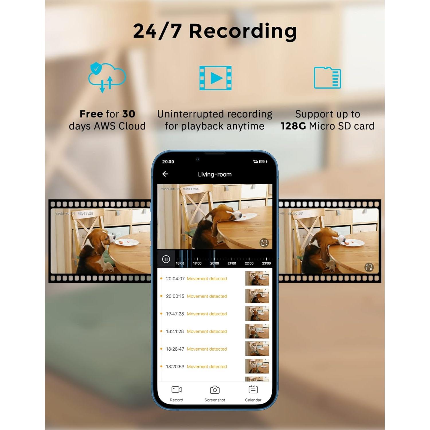Cámara de Seguridad LaView 1080P 2 Paquete con WiFi