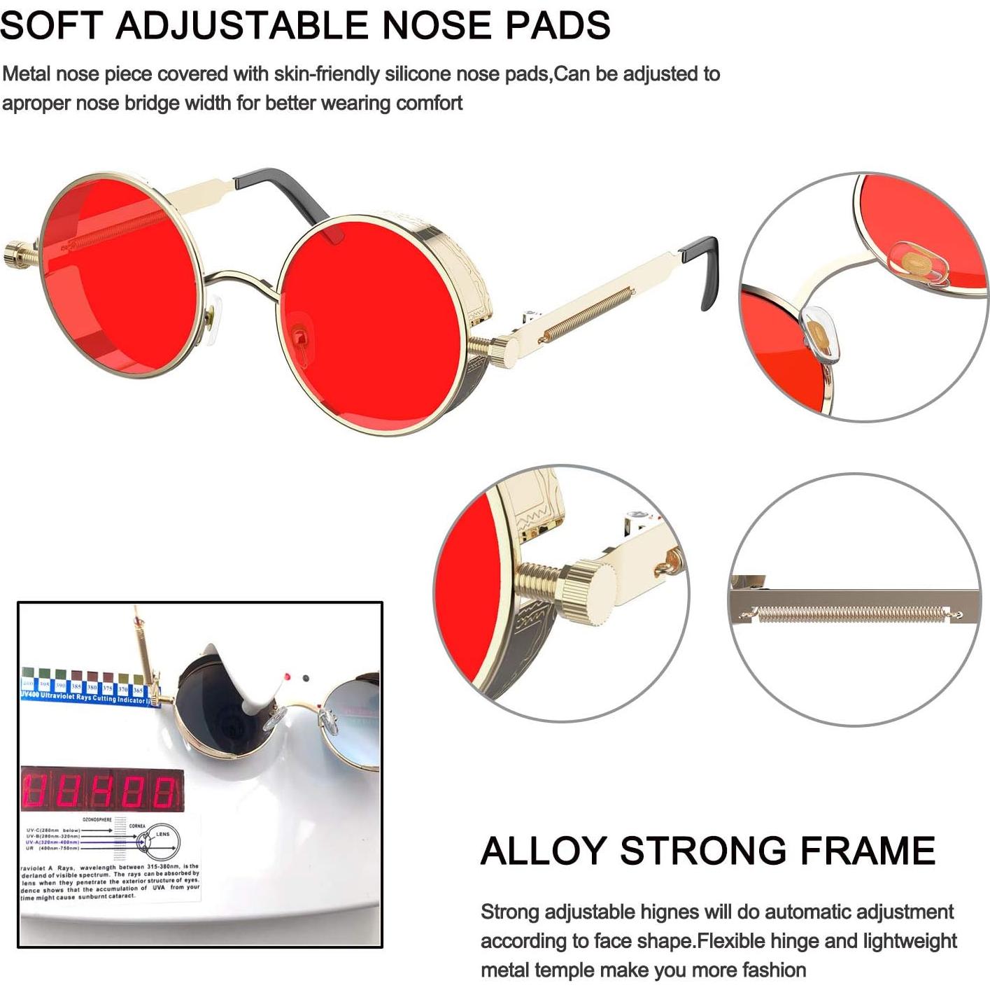 Gafas de Sol Redondas Steampunk ProudDemon con Marco Metal