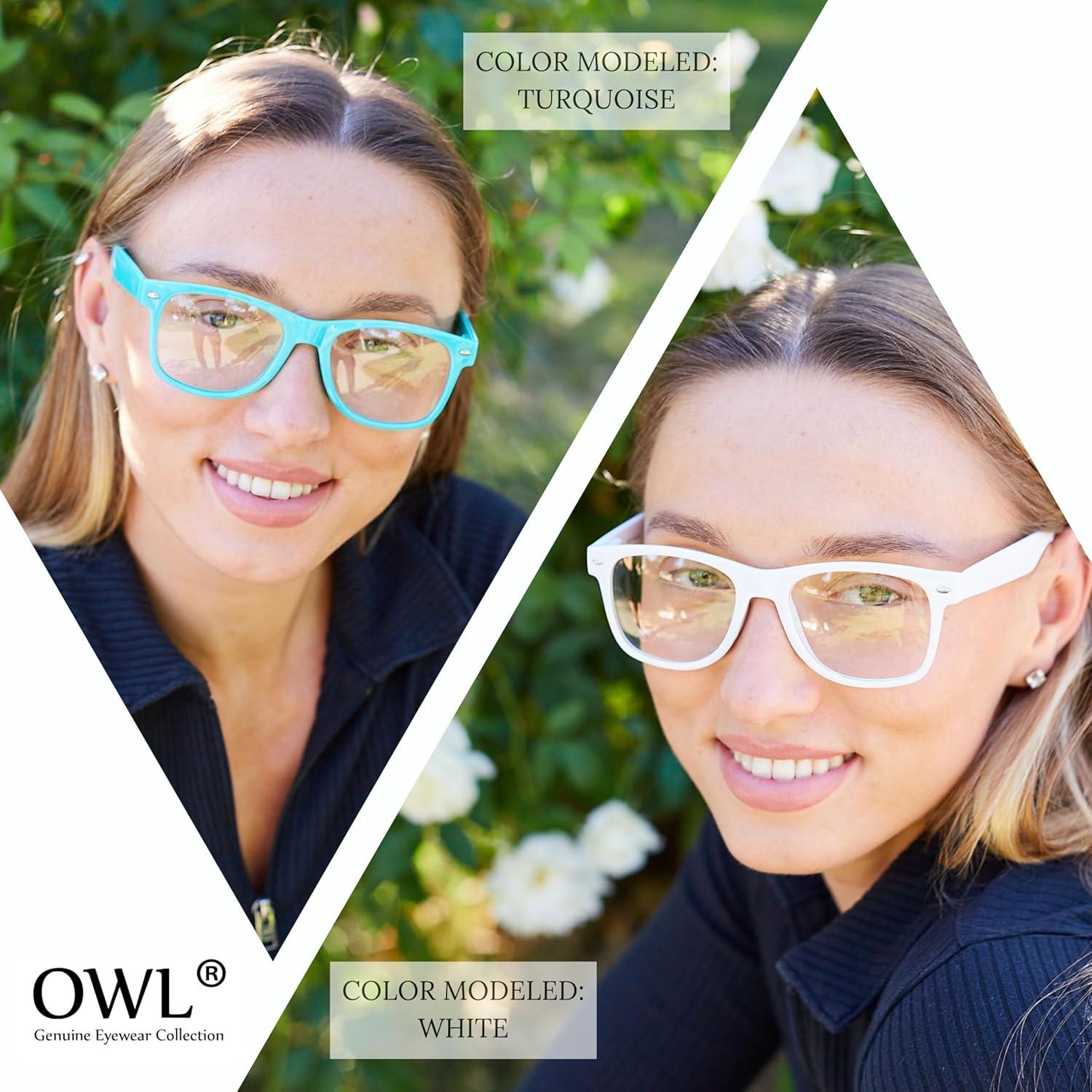 Gafas de sol retro unisex OWL marco plástico UV 55mm