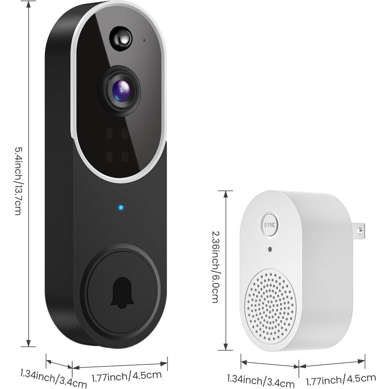 Cámara Timbre Video Guggre P50 1080P Wi-Fi Audio Bidireccional