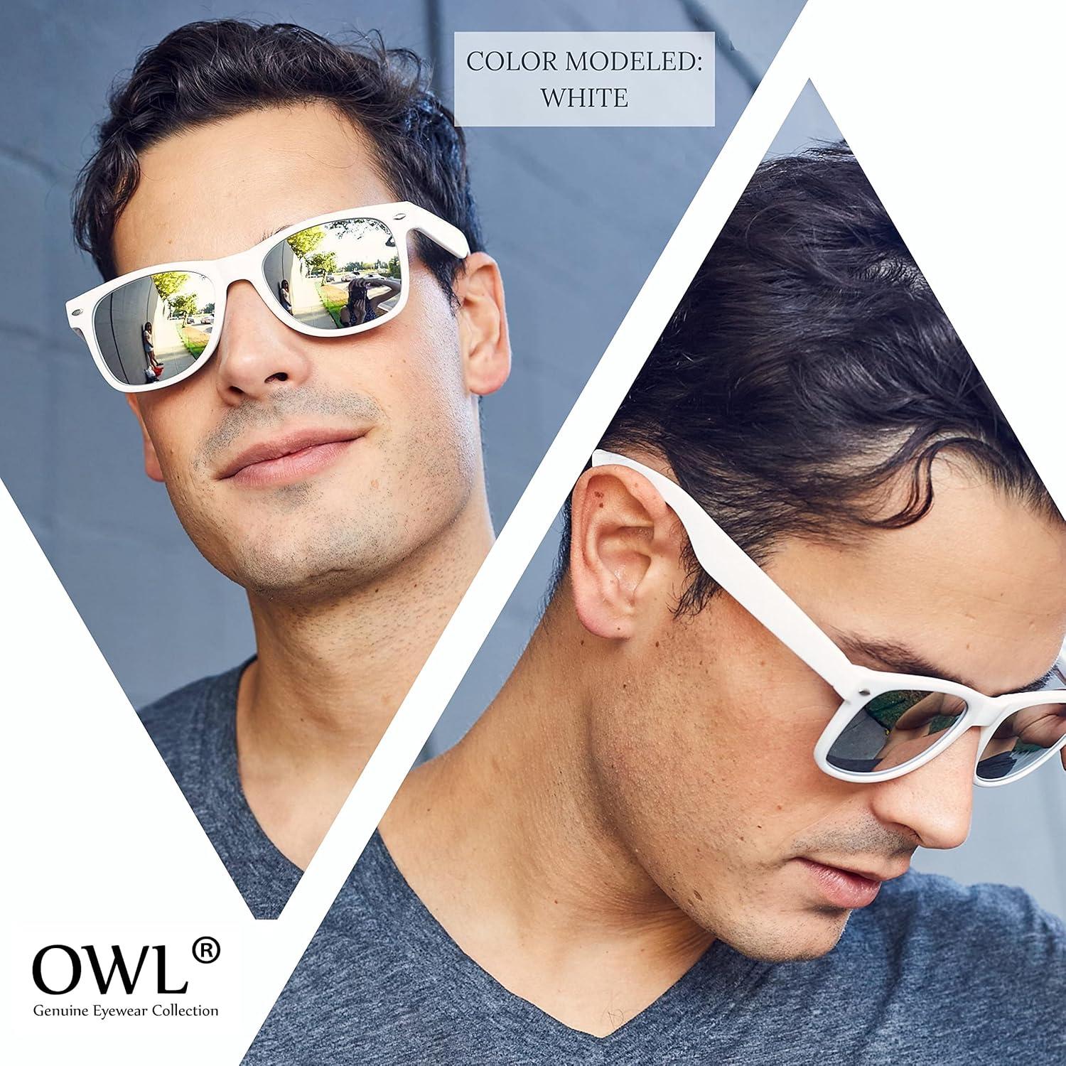Gafas de Sol Retro OWL Espejo Amarillo UV 100%