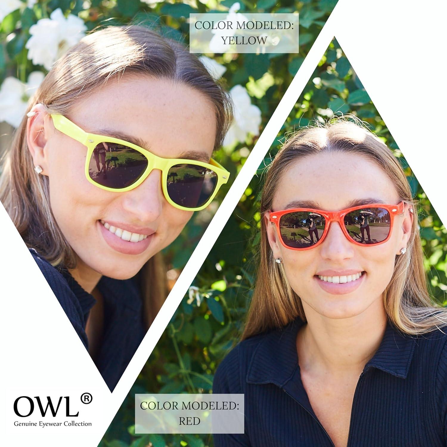 Gafas de Sol Retro OWL Unisex 55mm Lente Espejo