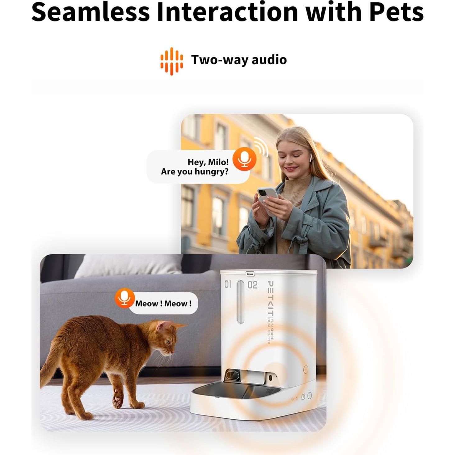 Comedero Automático PETKIT Yumshare Doble Tolva con Cámara HD