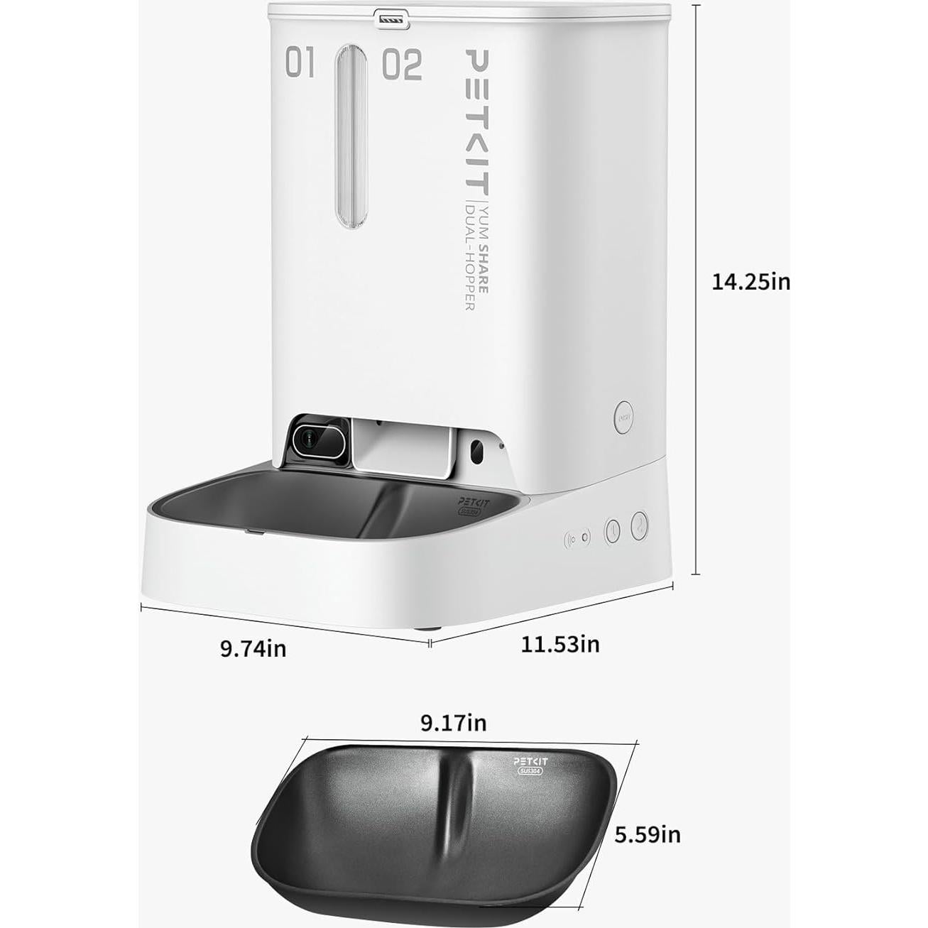 Comedero Automático PETKIT Yumshare Doble Tolva con Cámara HD