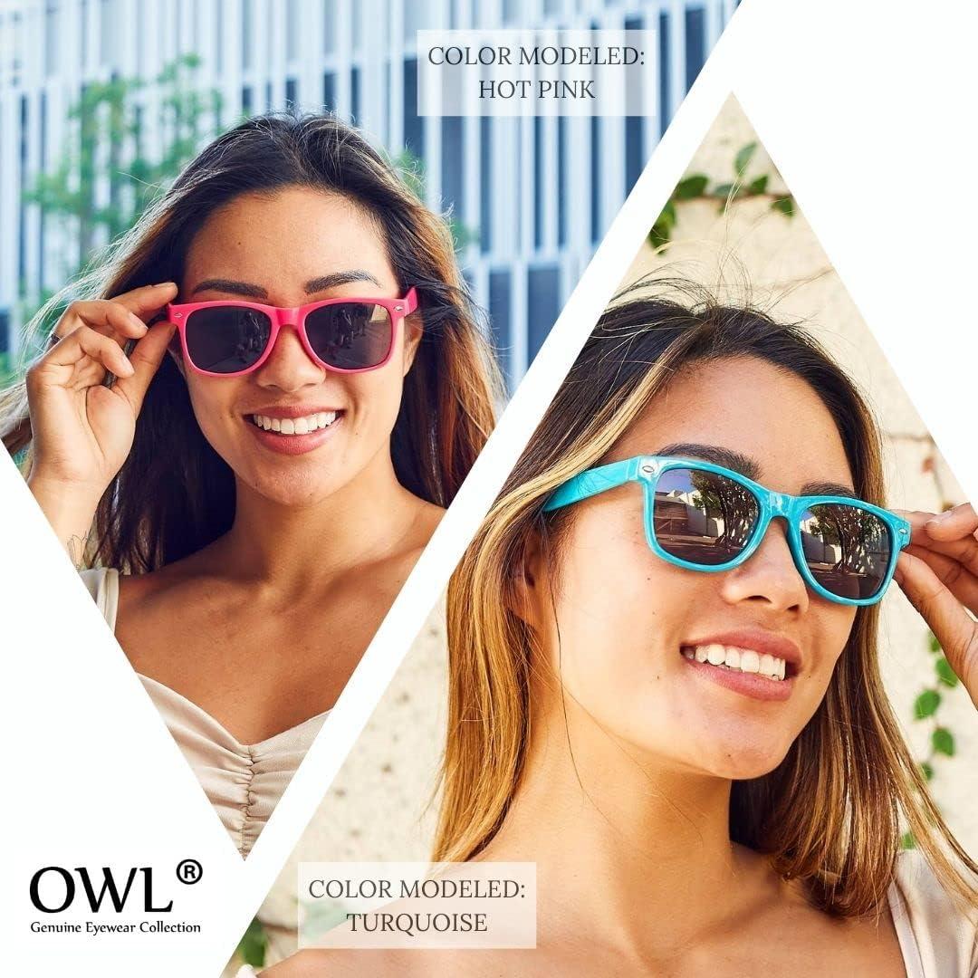 Gafas de Sol Retro Unisex OWL Turquesa 55mm UV