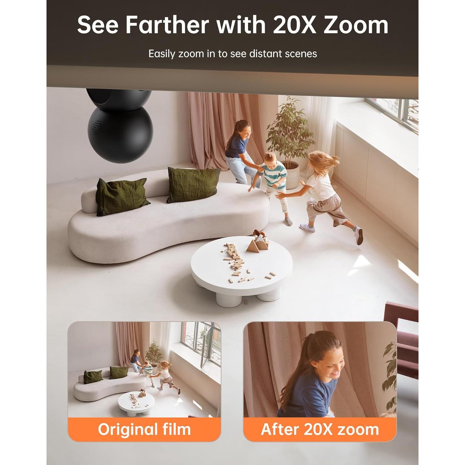 Cámara Foscam R5 5MP WiFi 360° con Audio y Visión Nocturna