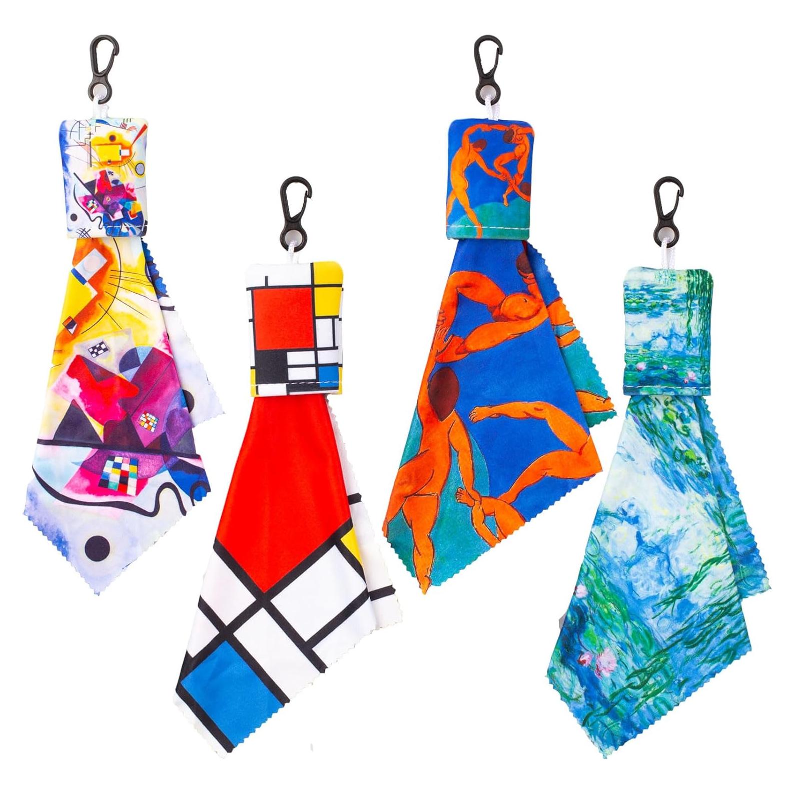 Paño de limpieza de gafas Seabbo 4PC Microfibra Amarillo