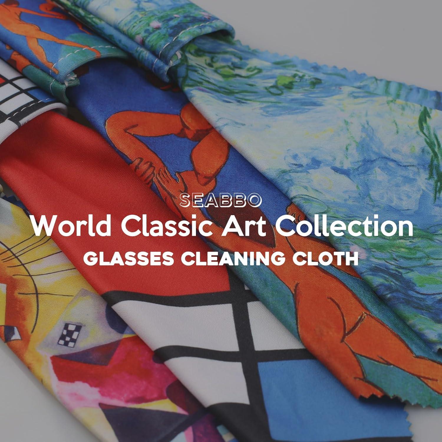 Paño de limpieza de gafas Seabbo 4PC Microfibra Amarillo