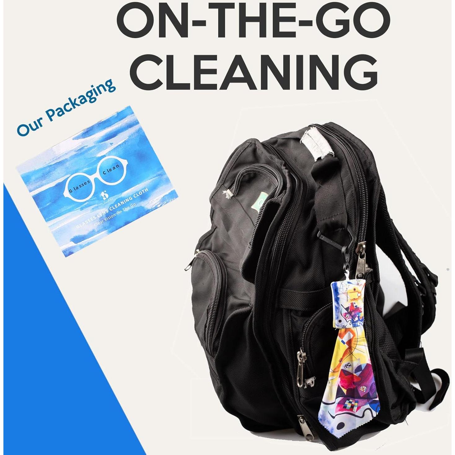 Paño de limpieza de gafas Seabbo 4PC Microfibra Amarillo