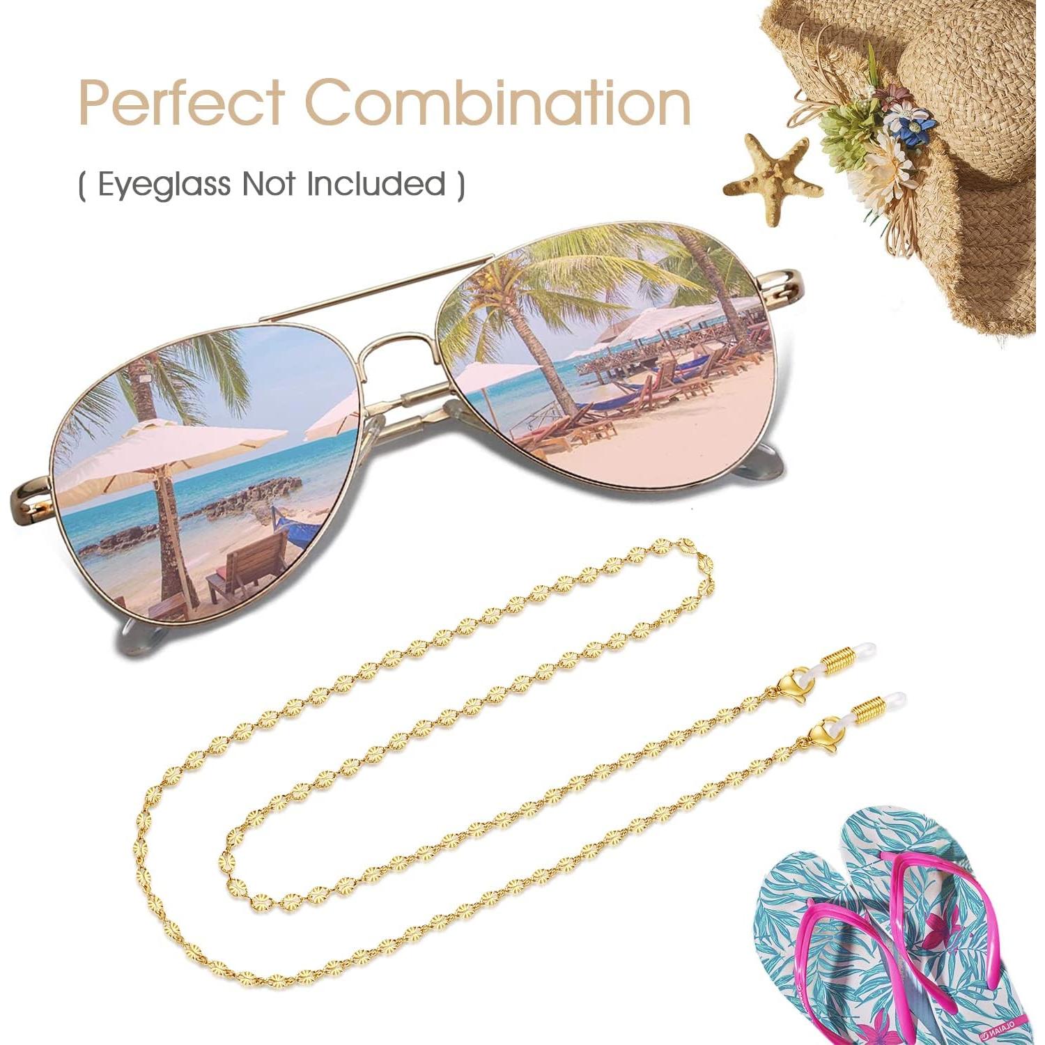 Cadena de Gafas SAM & LORI para Mujer - Plata/Dorado/Rosa