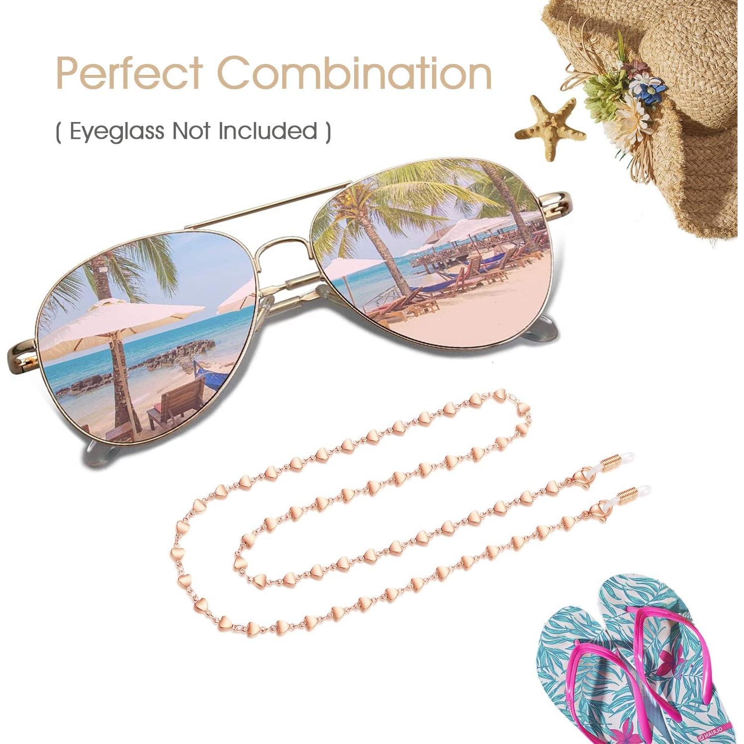 Cadena de Gafas SAM & LORI - Oro Rosado, Ajustable, 73.66 cm