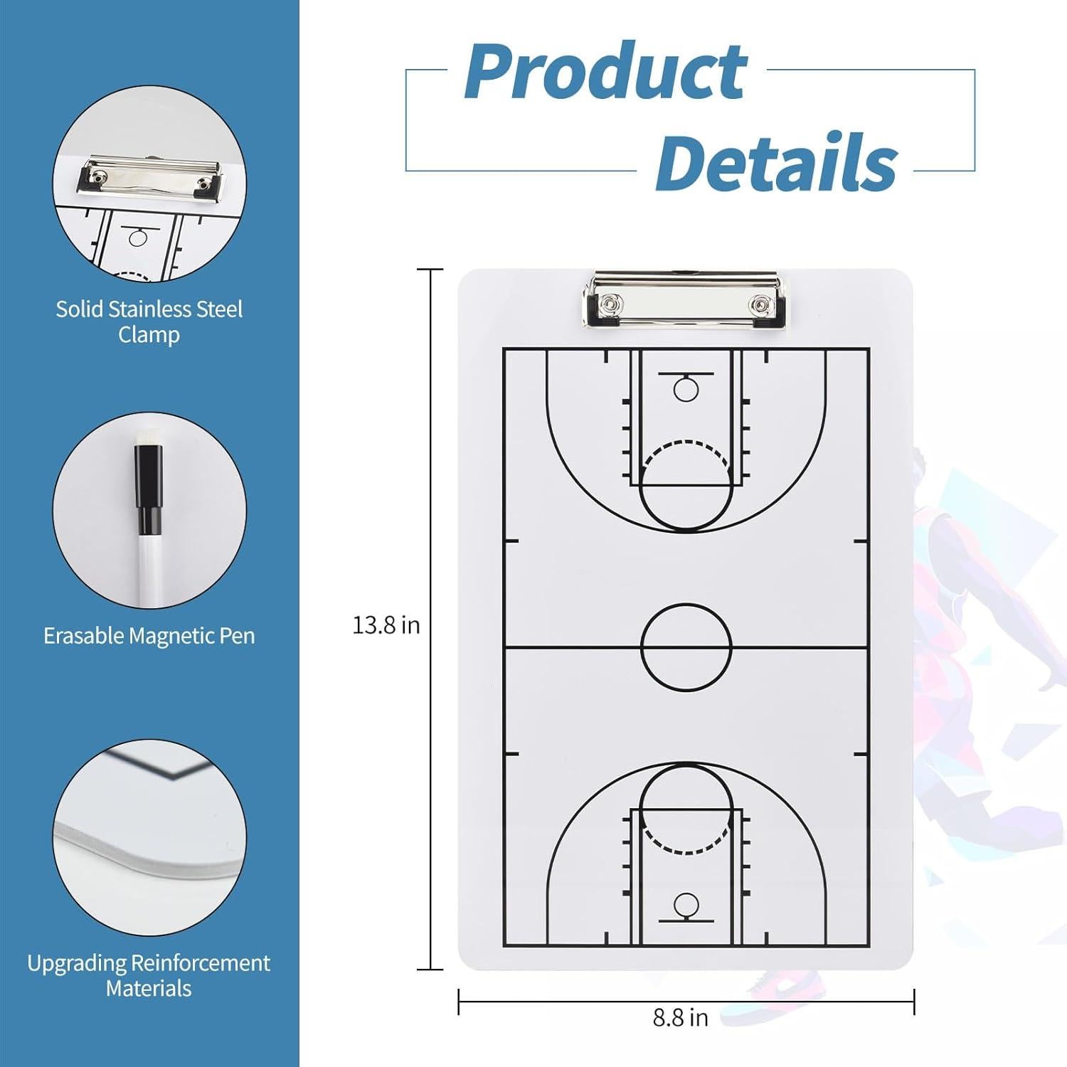 Portaplanos Táctico Reutilizable YECCULLO para Entrenadores