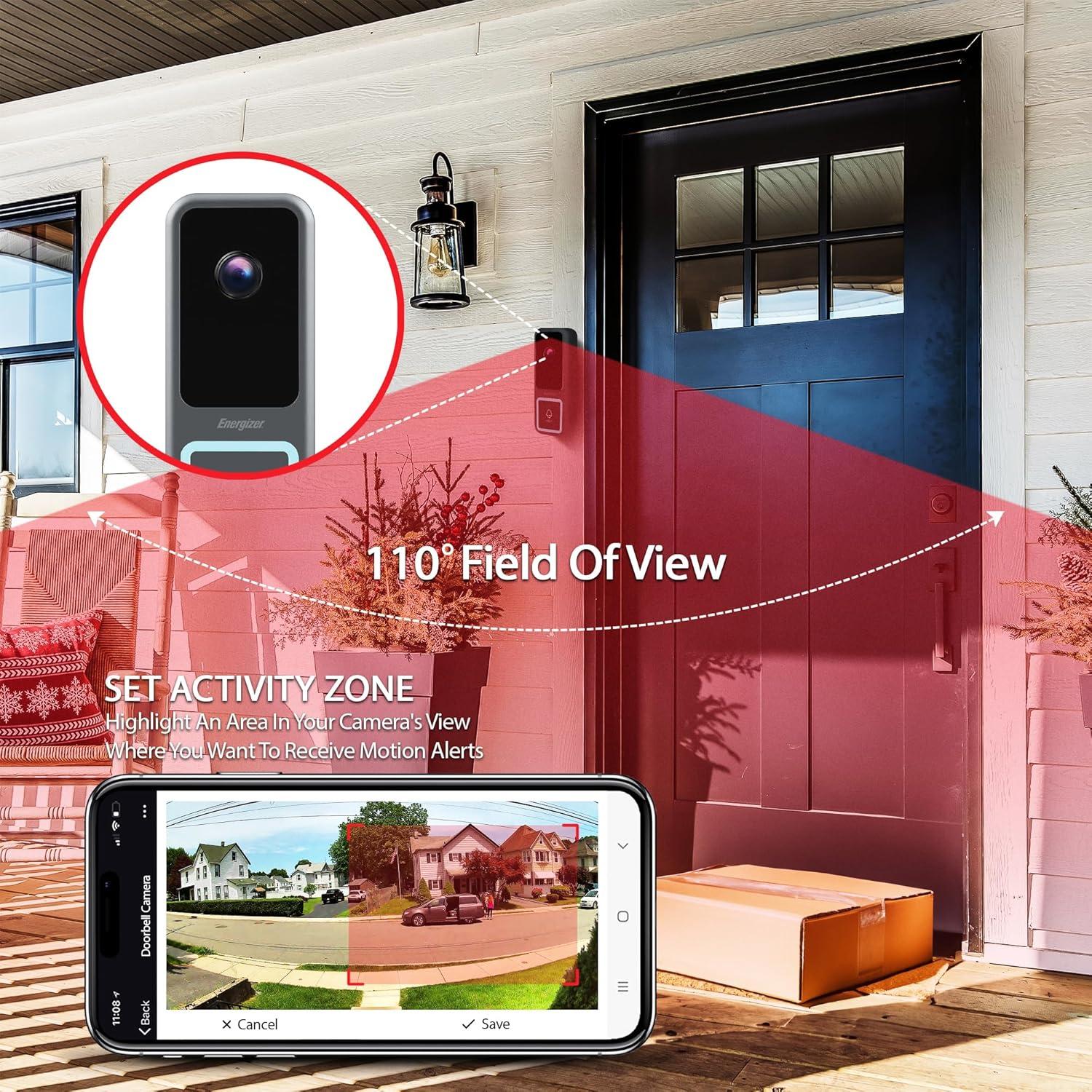 Timbre Inteligente Energizer 1080p con Audio y Noche