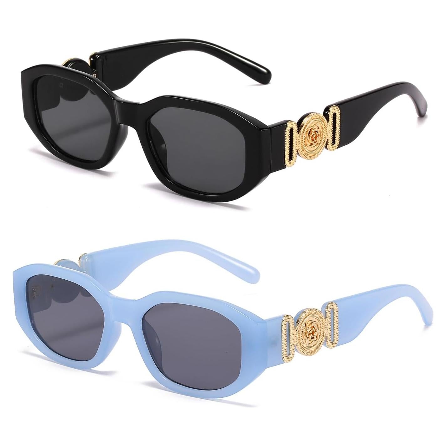 Gafas de sol BUTABY retro UV400 para mujeres marco irregular