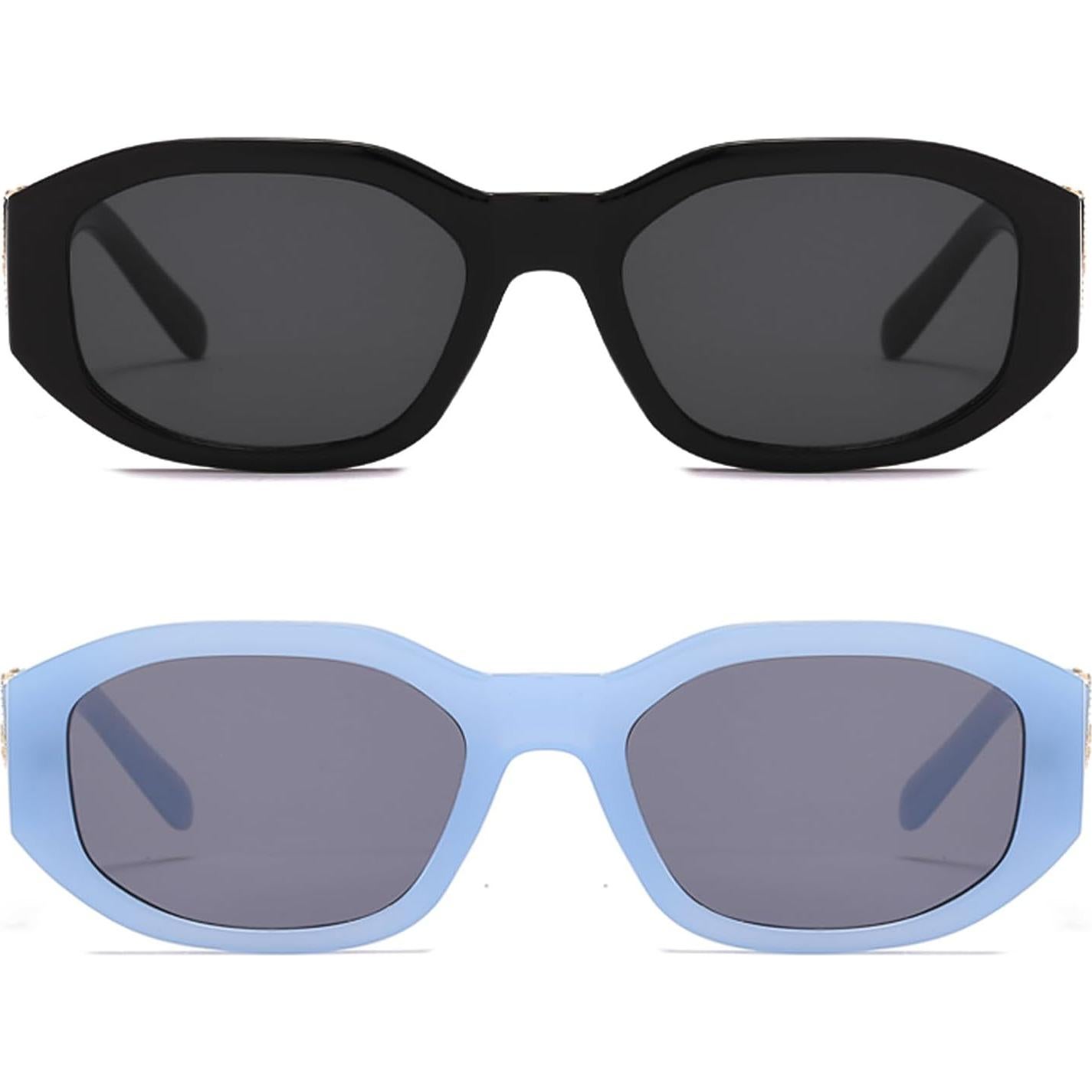 Gafas de sol BUTABY retro UV400 para mujeres marco irregular