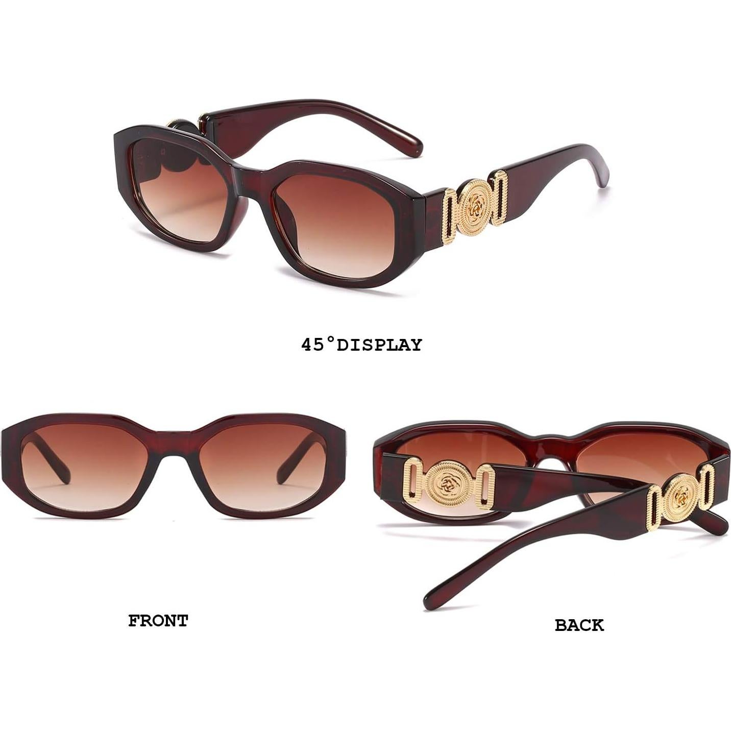 Gafas de sol rectangulares BUTABY UV400 para mujeres