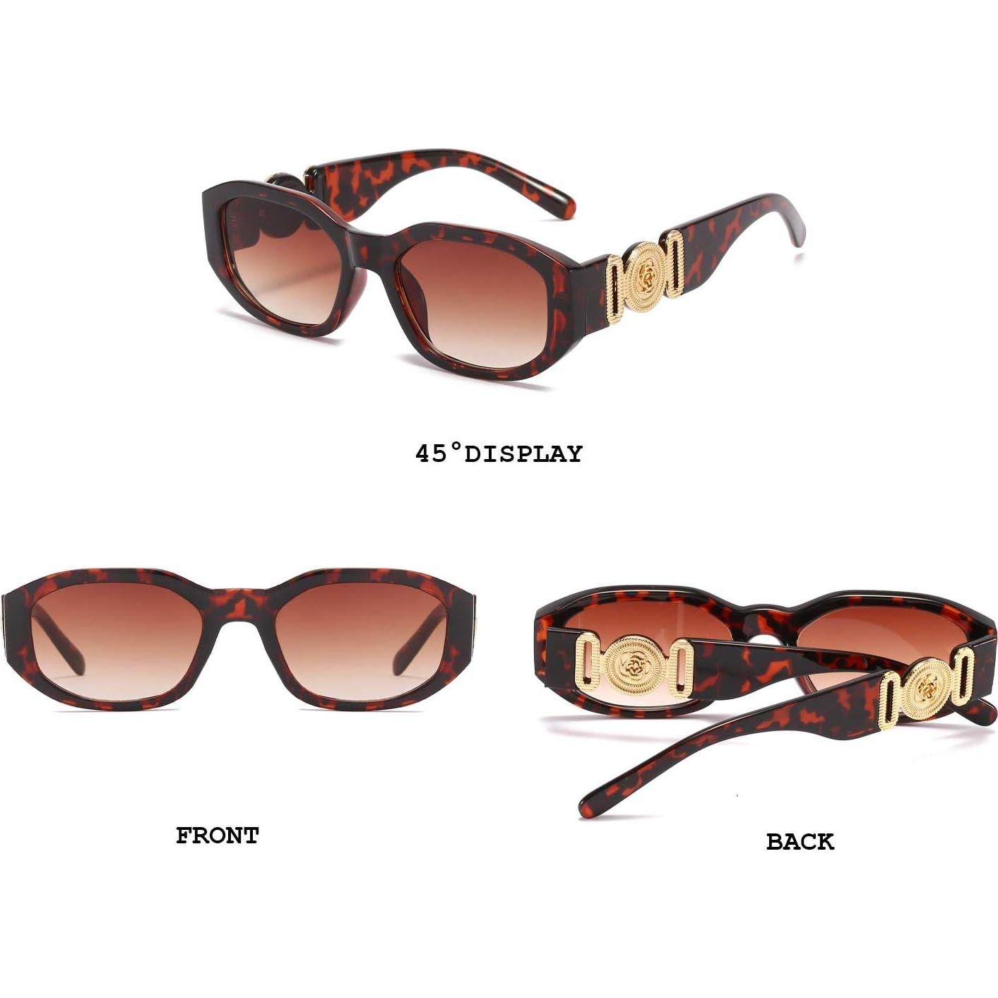 Gafas de Sol Rectangulares BUTABY UV400 Moda Vintage