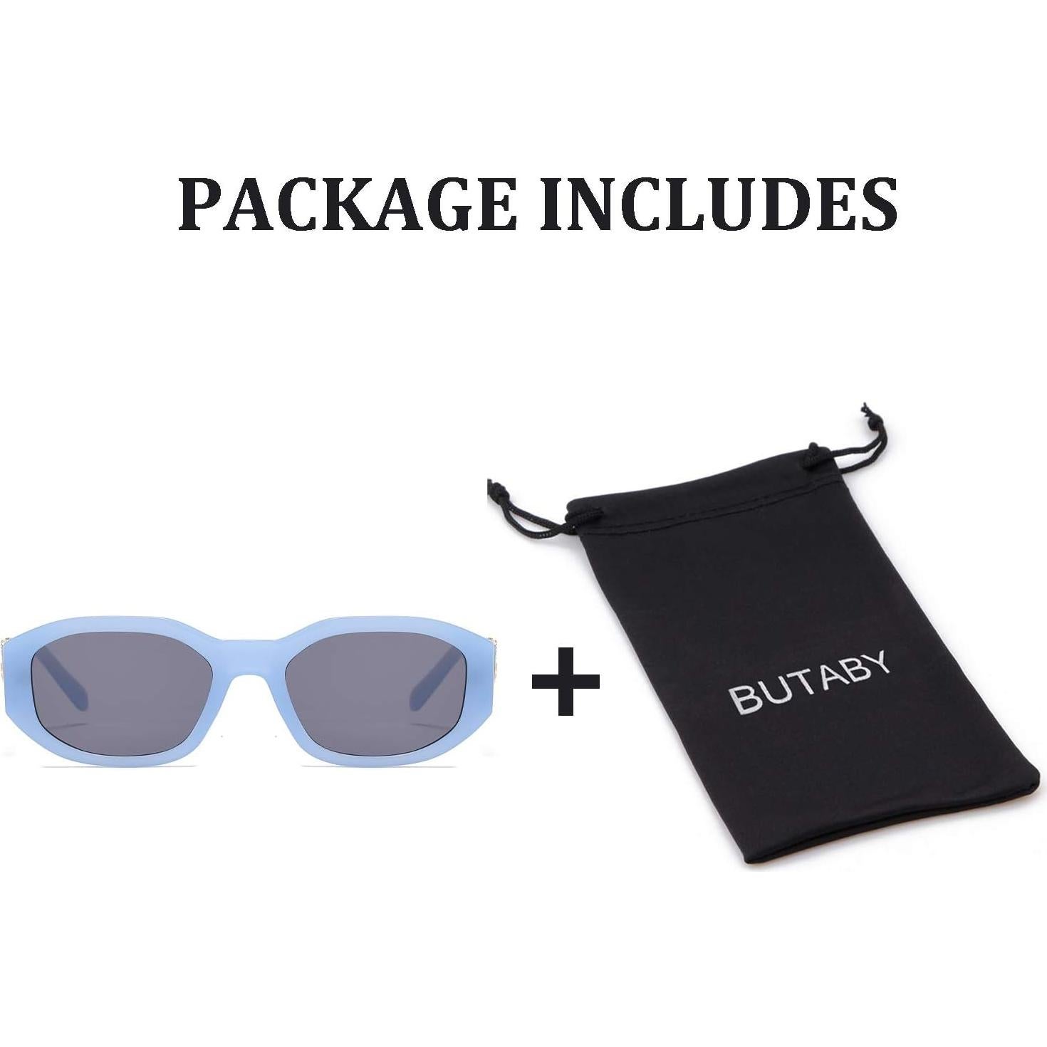 Gafas de sol rectangulares BUTABY UV400 para mujeres