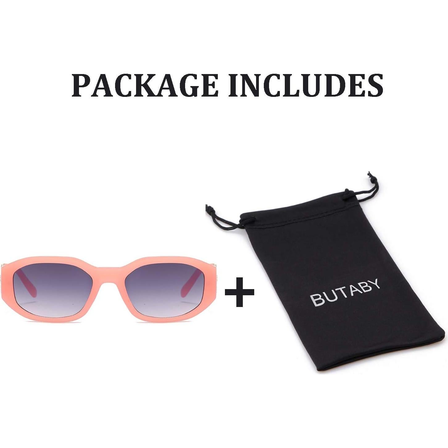 Gafas de sol BUTABY rectangulares UV400 para mujeres