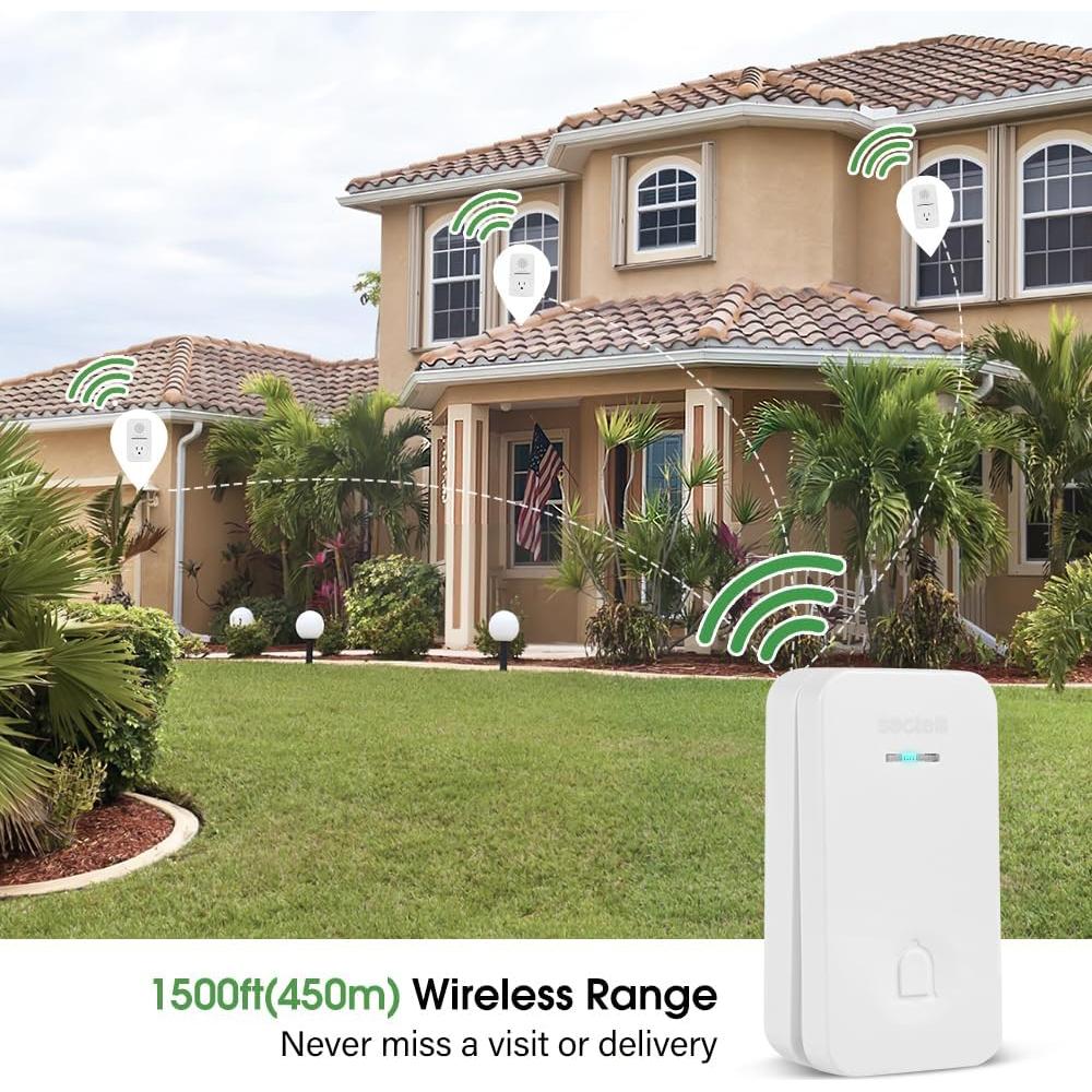 Timbre Inalámbrico Sectelli 1600 pies 60 Tonos USB