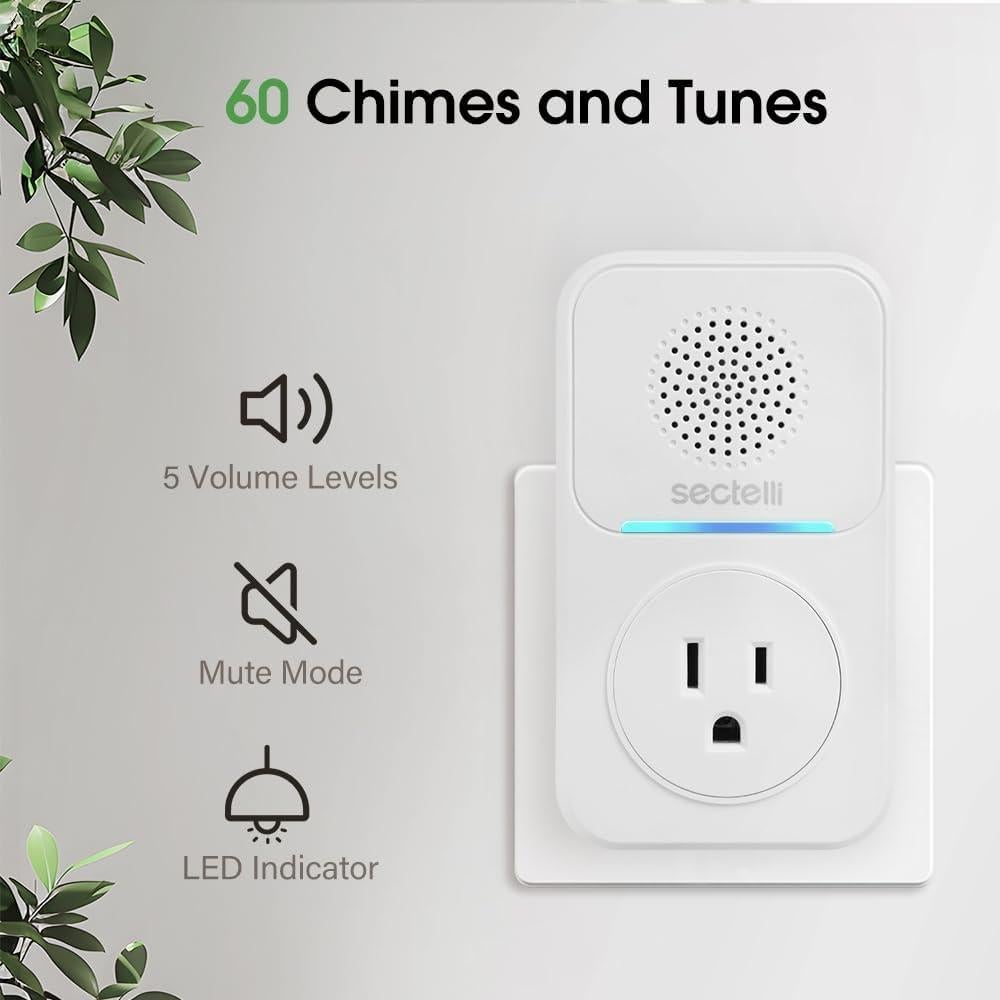 Timbre Inalámbrico Sectelli 1600 pies 60 Tonos USB