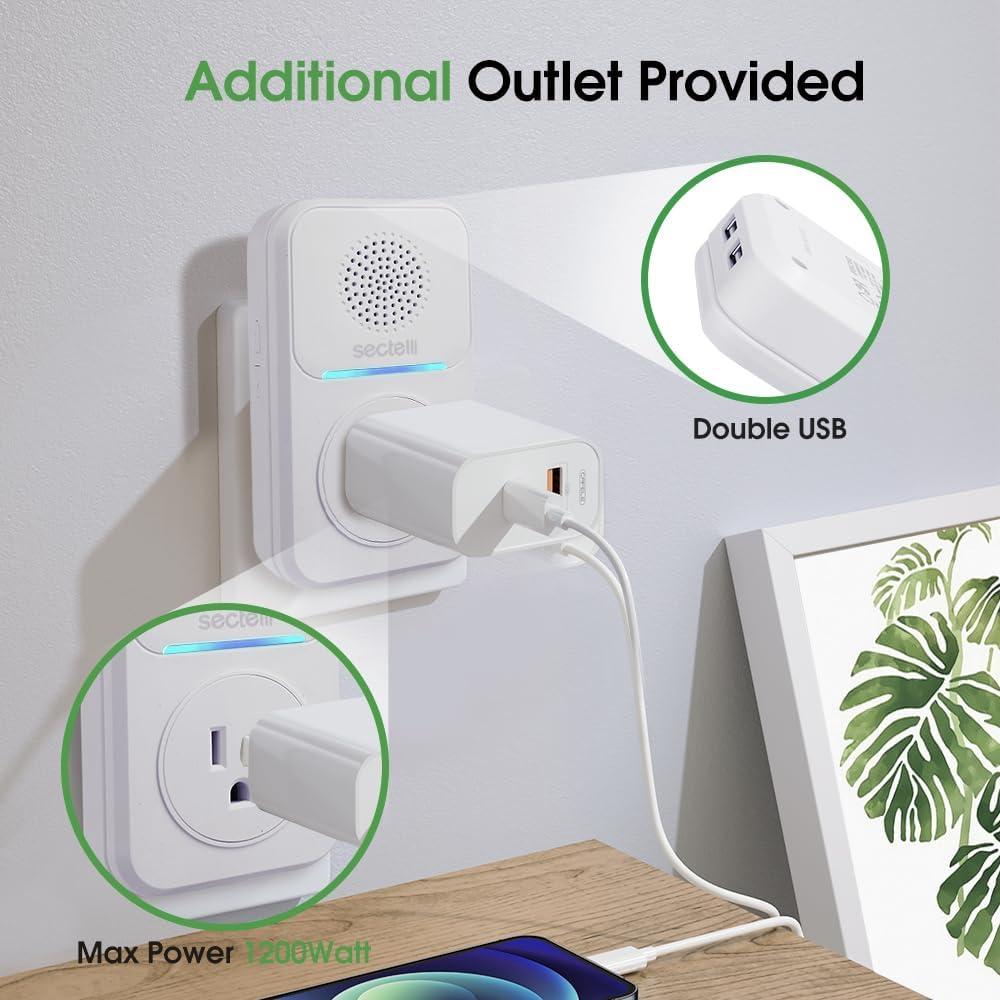 Timbre Inalámbrico Sectelli 1600 pies 60 Tonos USB