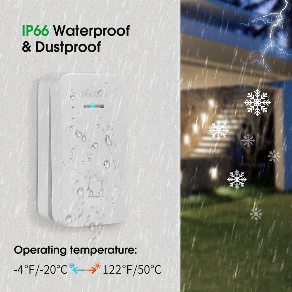 Timbre Inalámbrico Sectelli 1600 pies 60 Tonos USB