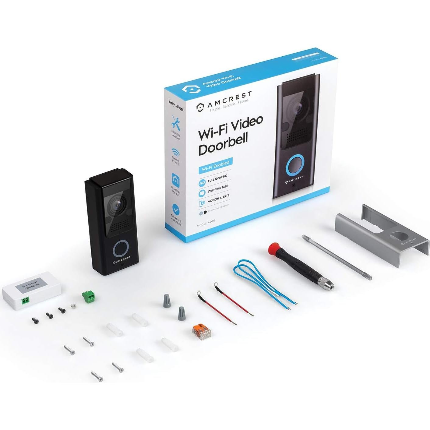 Cámara de Timbre de Video Amcrest AD110-SH 1080P WiFi Exterior