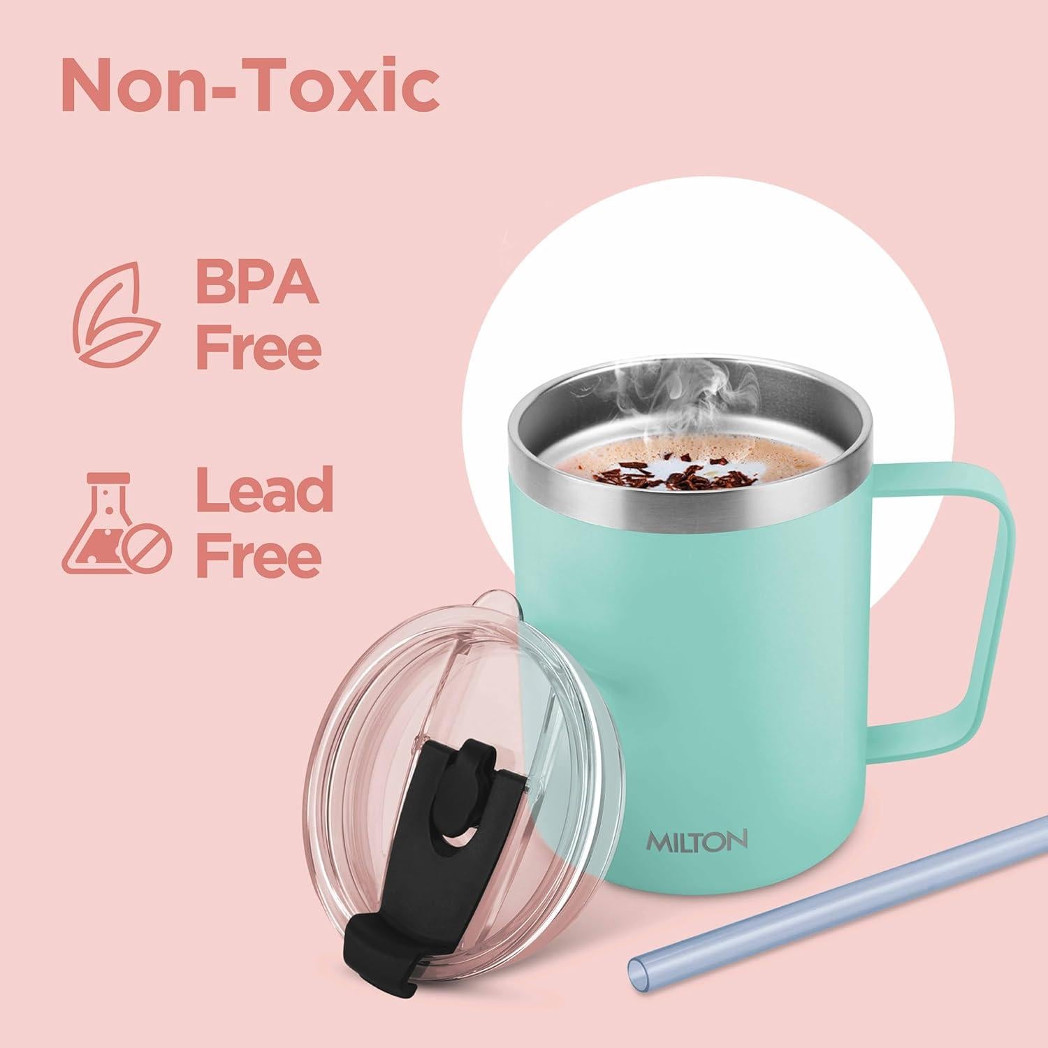 Taza de Café de Viaje MILTON 414 ml Doble Pared Acero Inoxidable