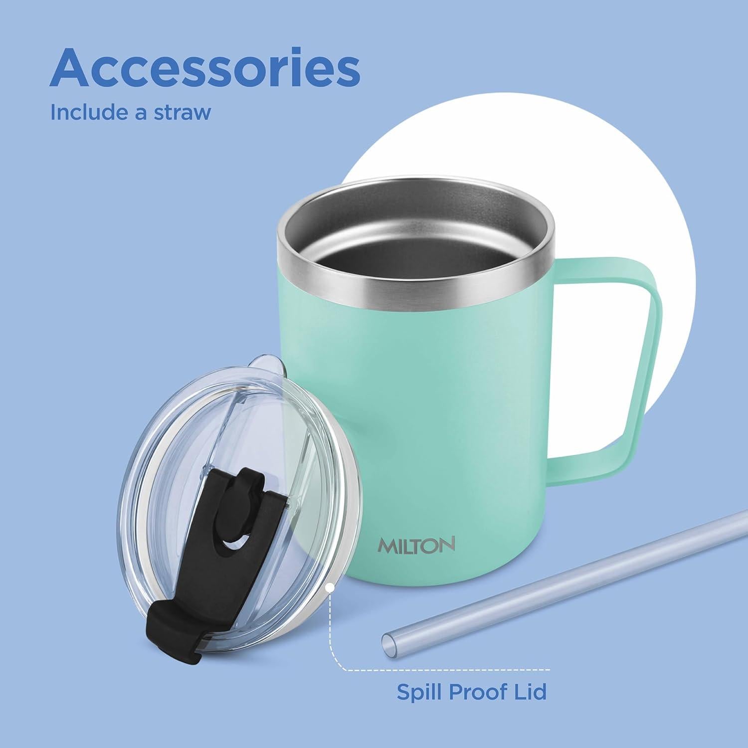 Taza de Café de Viaje MILTON 414 ml Doble Pared Acero Inoxidable