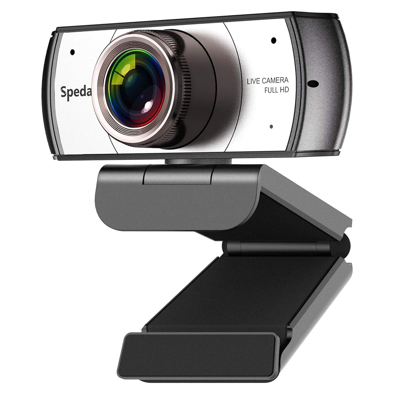 Wide Angle Webcam,120 Degree Large View Spedal 920 Pro Video Conference Camera, Full HD 1080P Live Streaming Web Cam with Built-in Microphone, USB Webcam for Mac, PC, Laptop and Desktop
